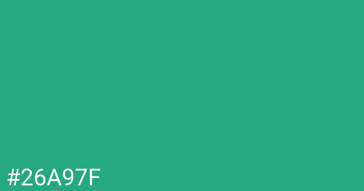 Hex color #26a97f graphic