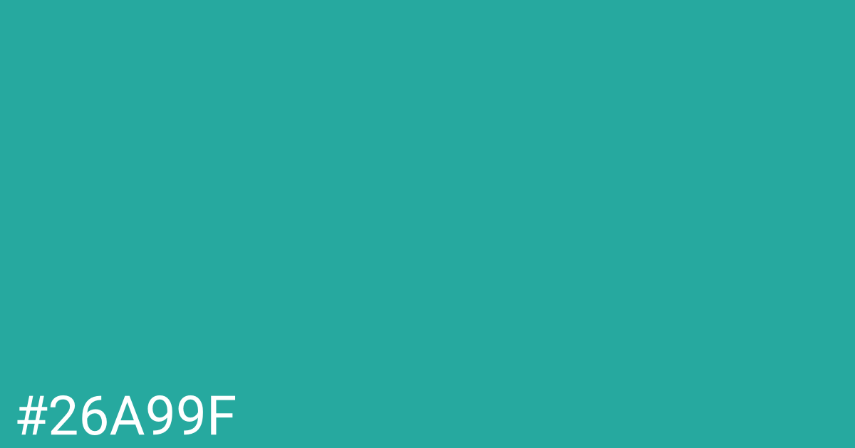 Hex color #26a99f graphic