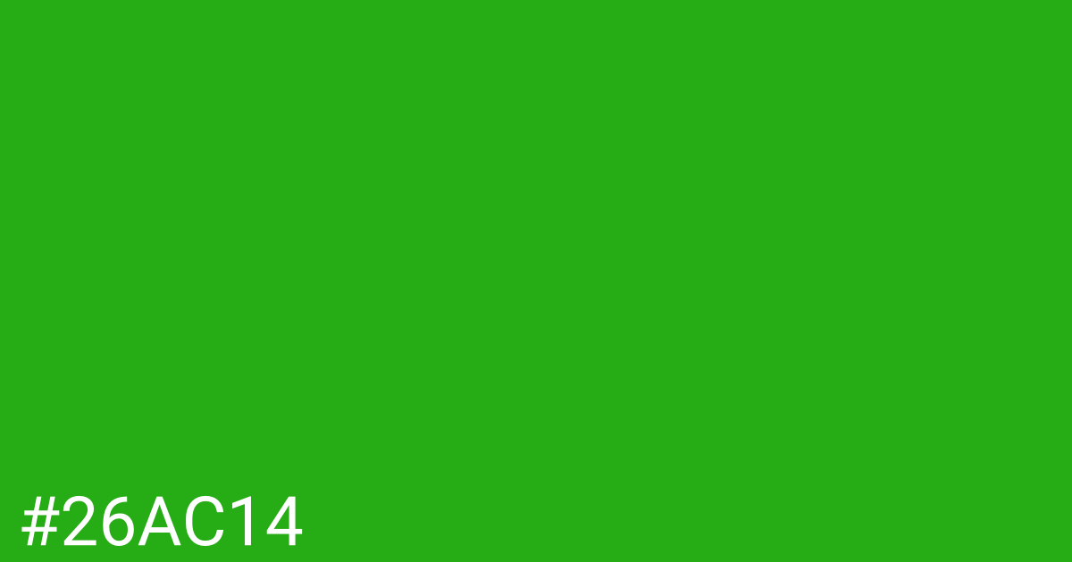 Hex color #26ac14 graphic