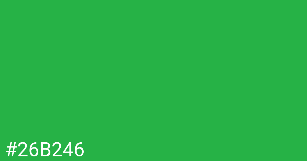 Hex color #26b246 graphic