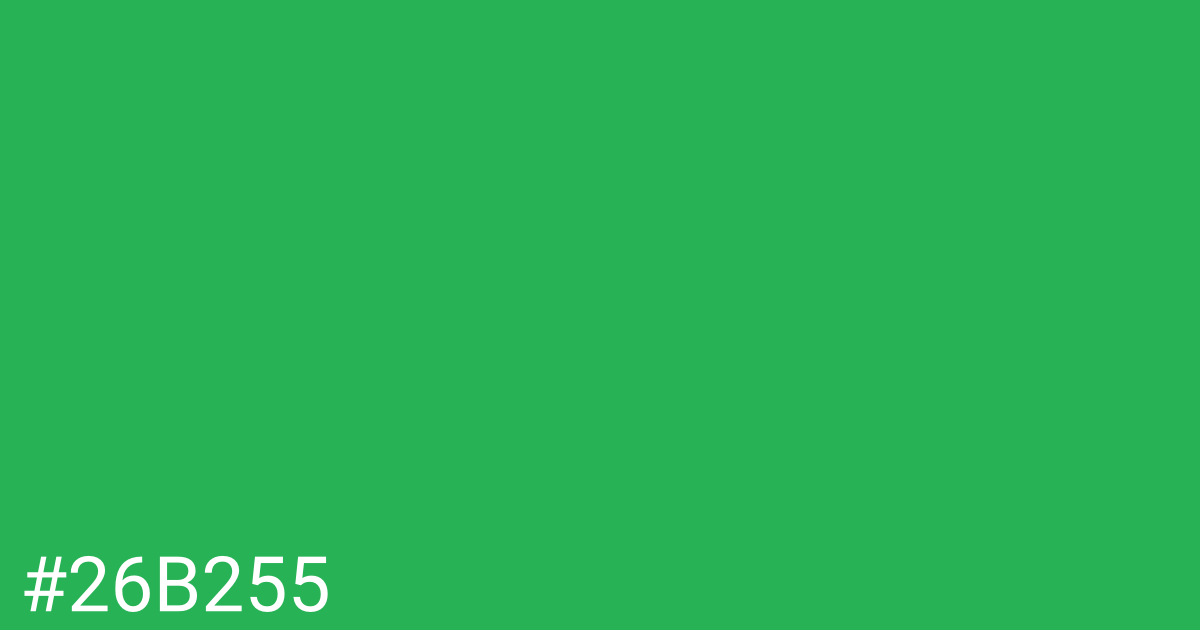 Hex color #26b255 graphic