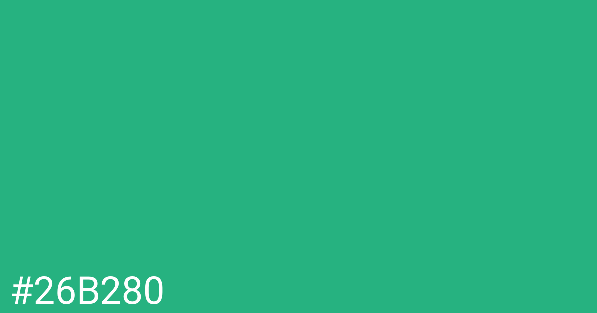Hex color #26b280 graphic