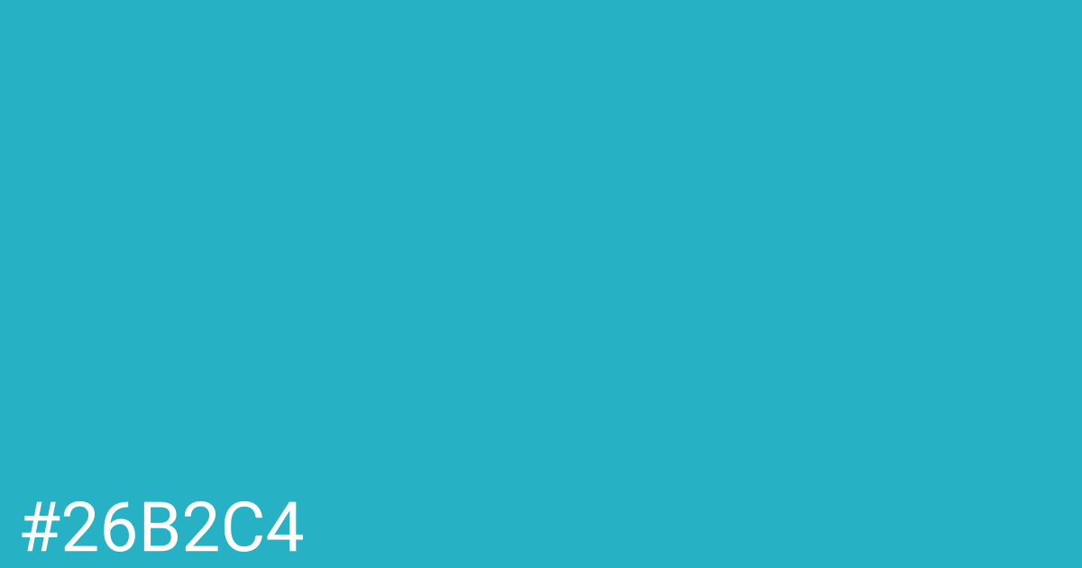 Hex color #26b2c4 graphic