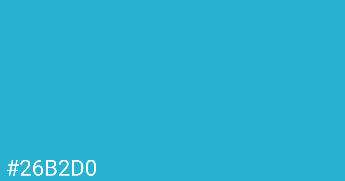 Hex color #26b2d0 graphic