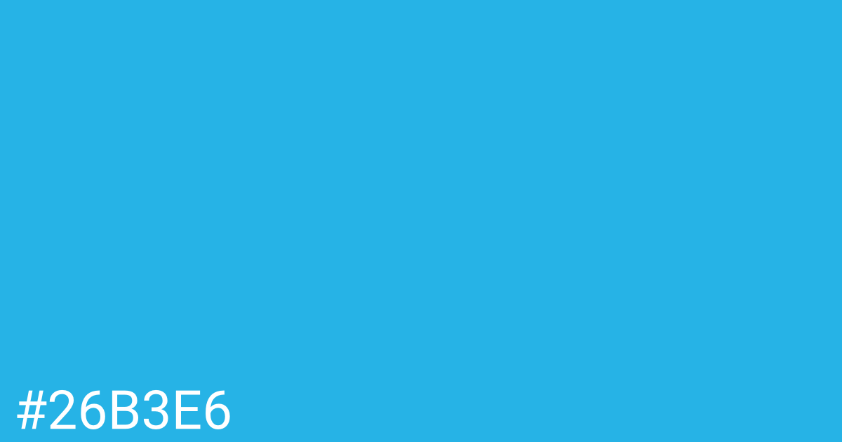 Hex color #26b3e6 graphic