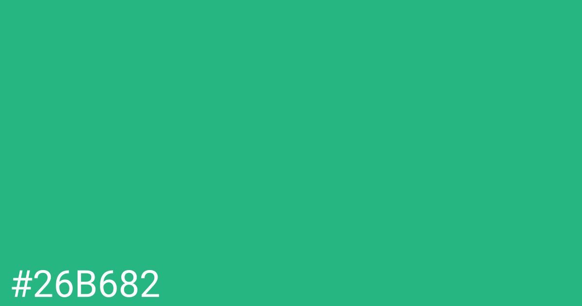 Hex color #26b682 graphic