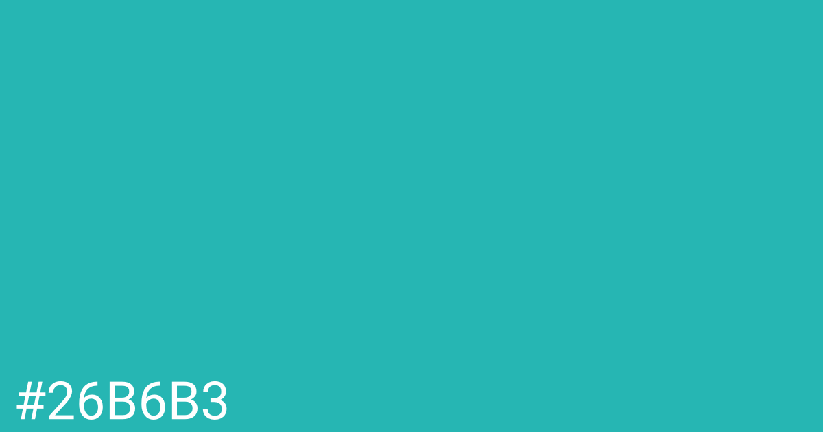 Hex color #26b6b3 graphic