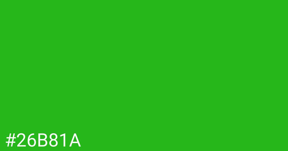 Hex color #26b81a graphic