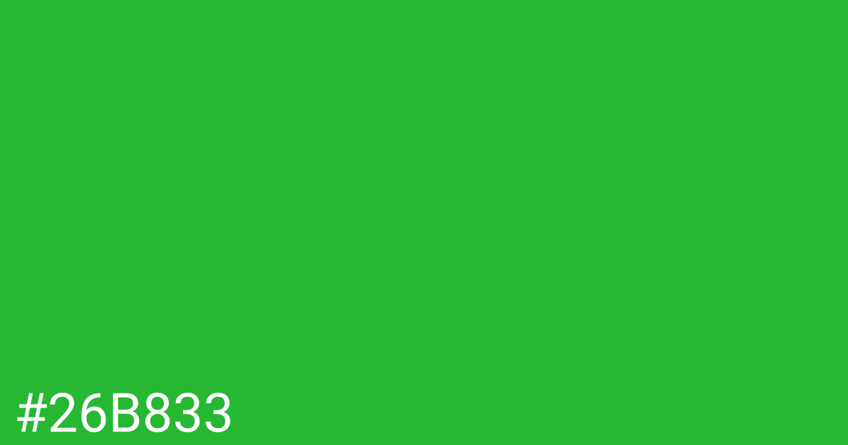 Hex color #26b833 graphic