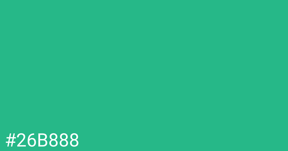 Hex color #26b888 graphic