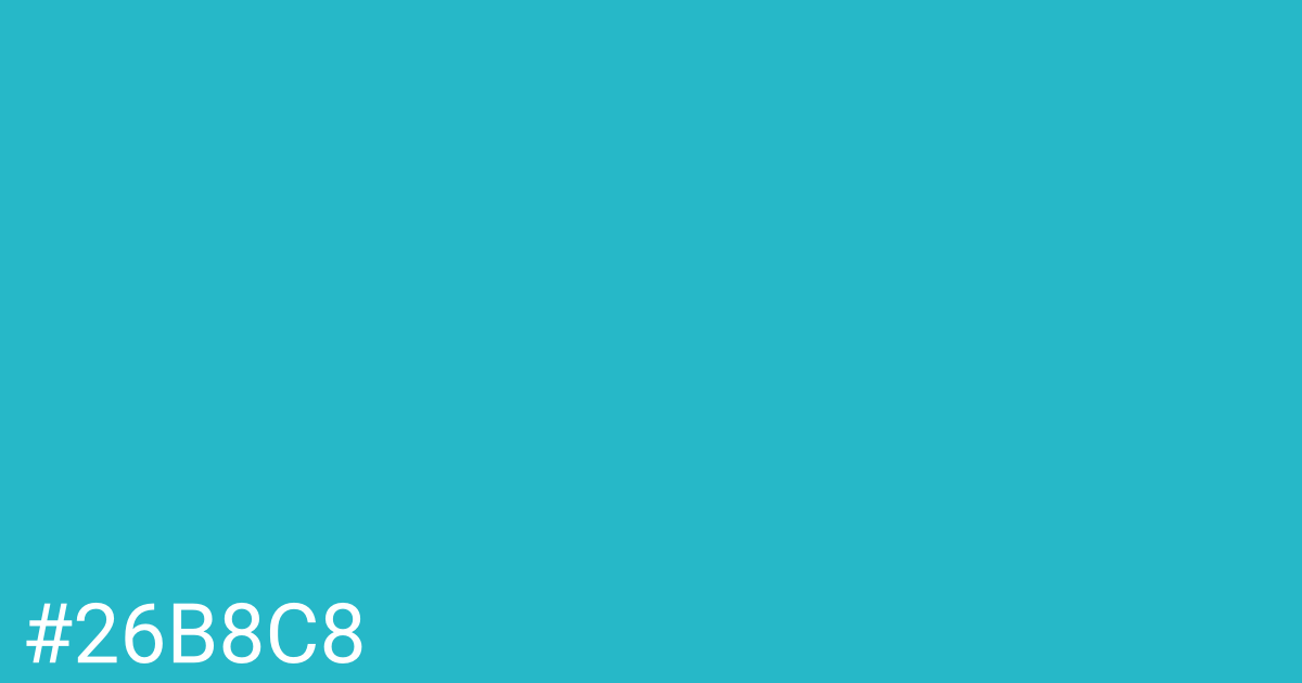 Hex color #26b8c8 graphic