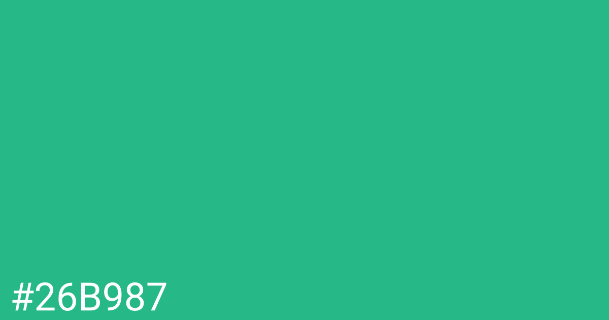 Hex color #26b987 graphic