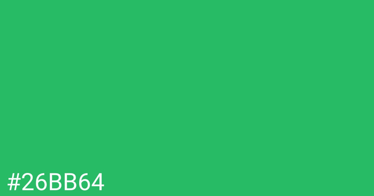 Hex color #26bb64 graphic