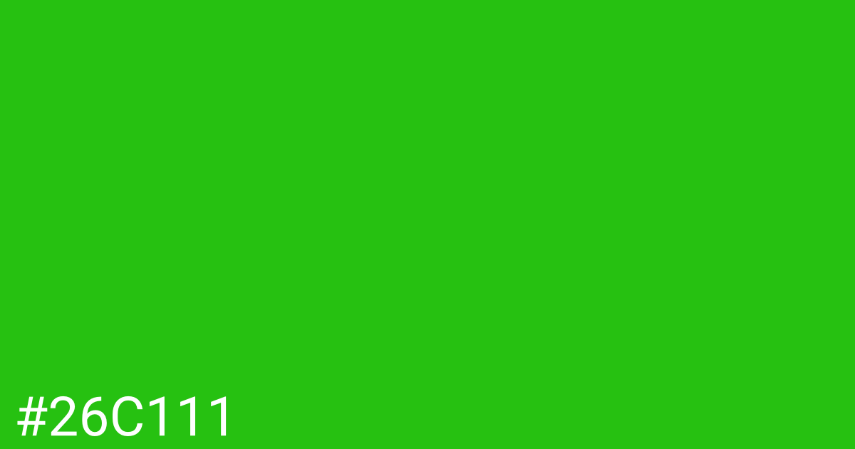 Hex color #26c111 graphic
