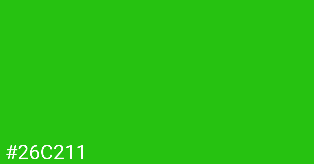Hex color #26c211 graphic