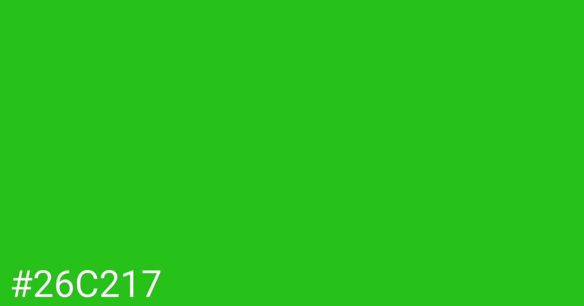 Hex color #26c217 graphic