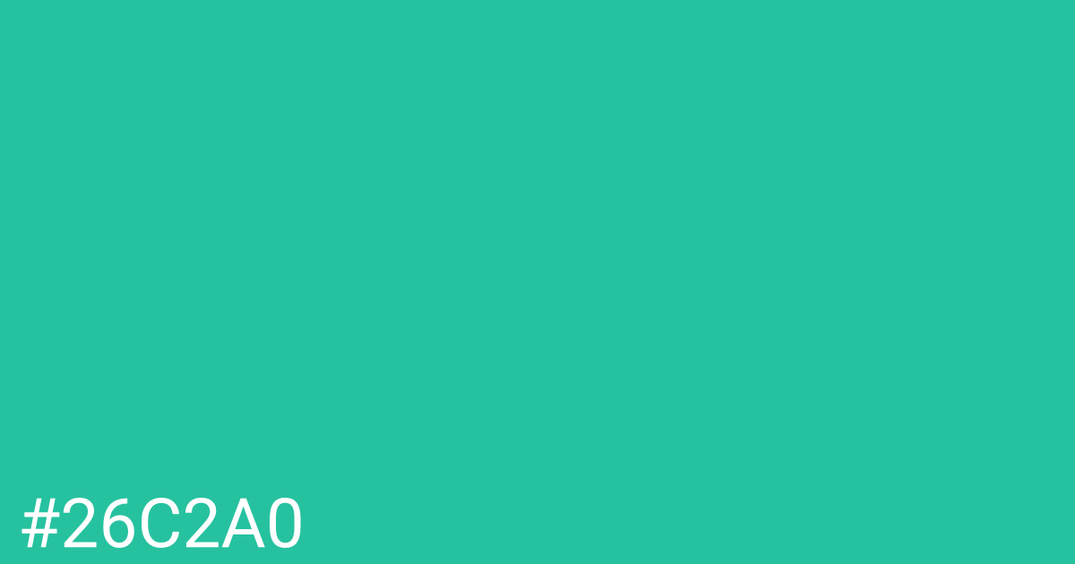 Hex color #26c2a0 graphic