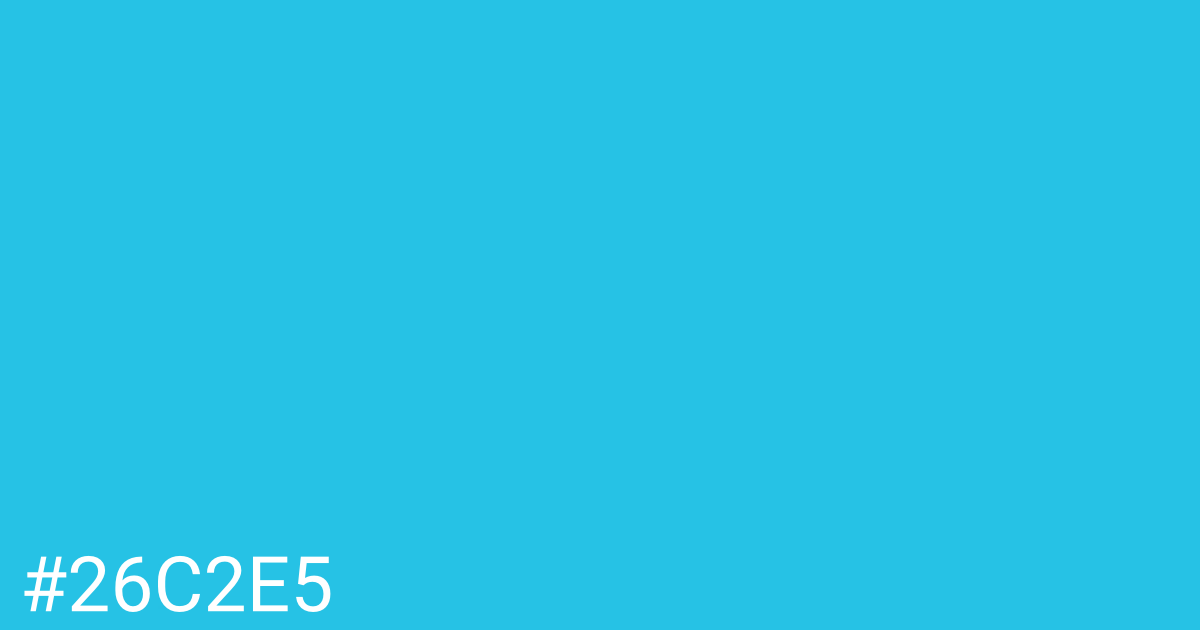 Hex color #26c2e5 graphic