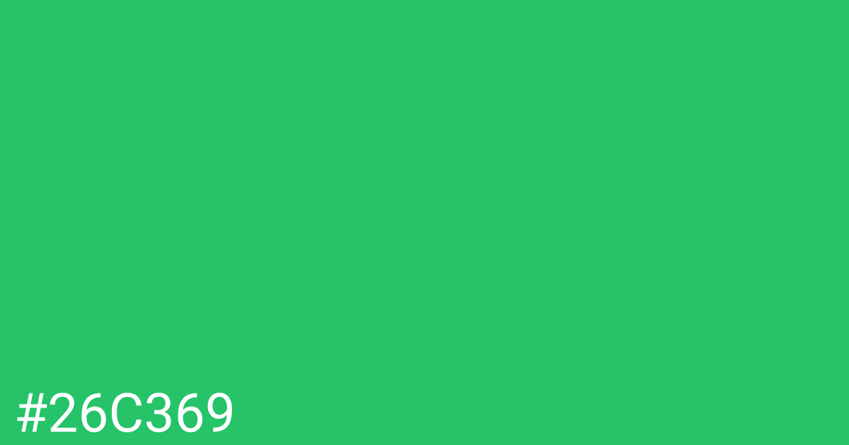 Hex color #26c369 graphic