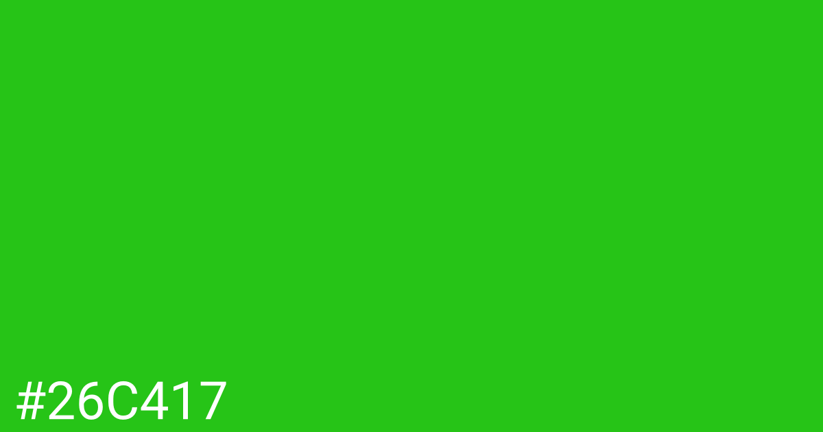 Hex color #26c417 graphic