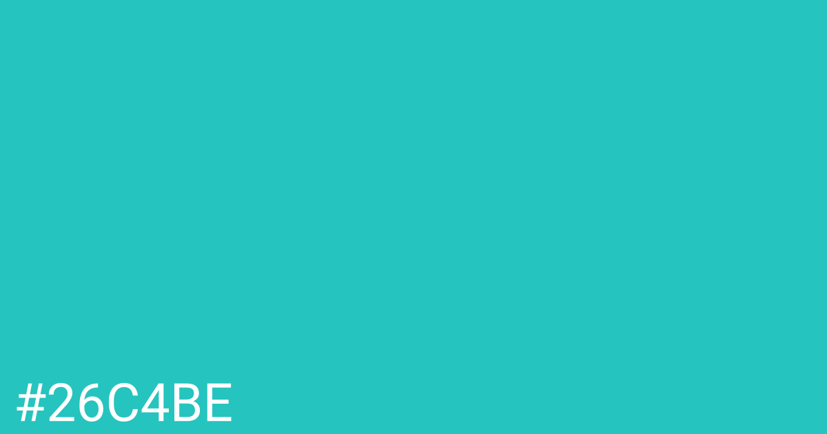 Hex color #26c4be graphic