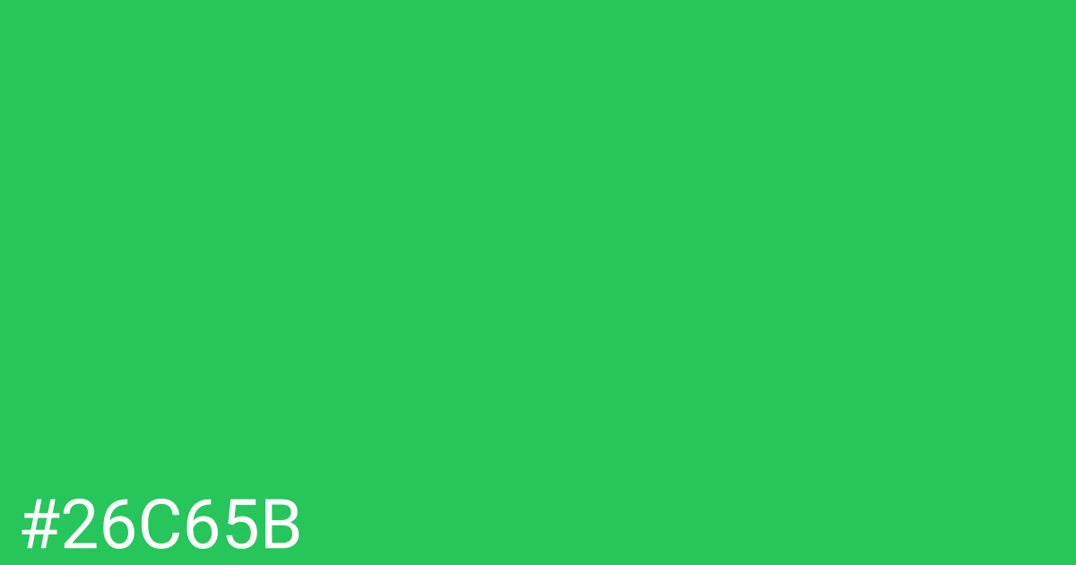 Hex color #26c65b graphic