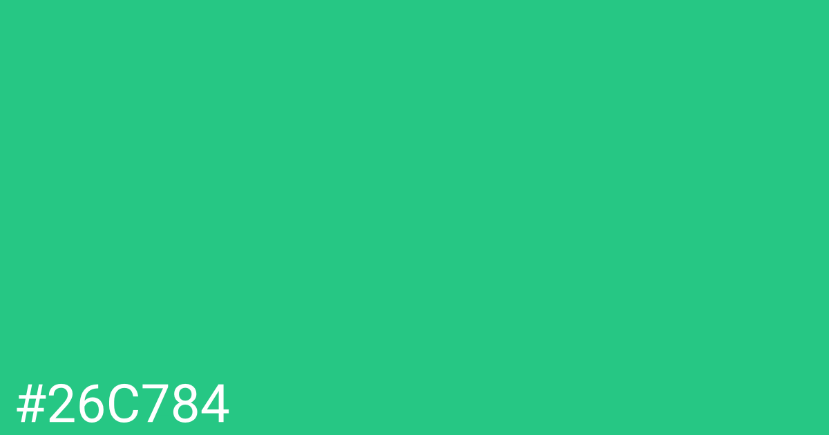 Hex color #26c784 graphic