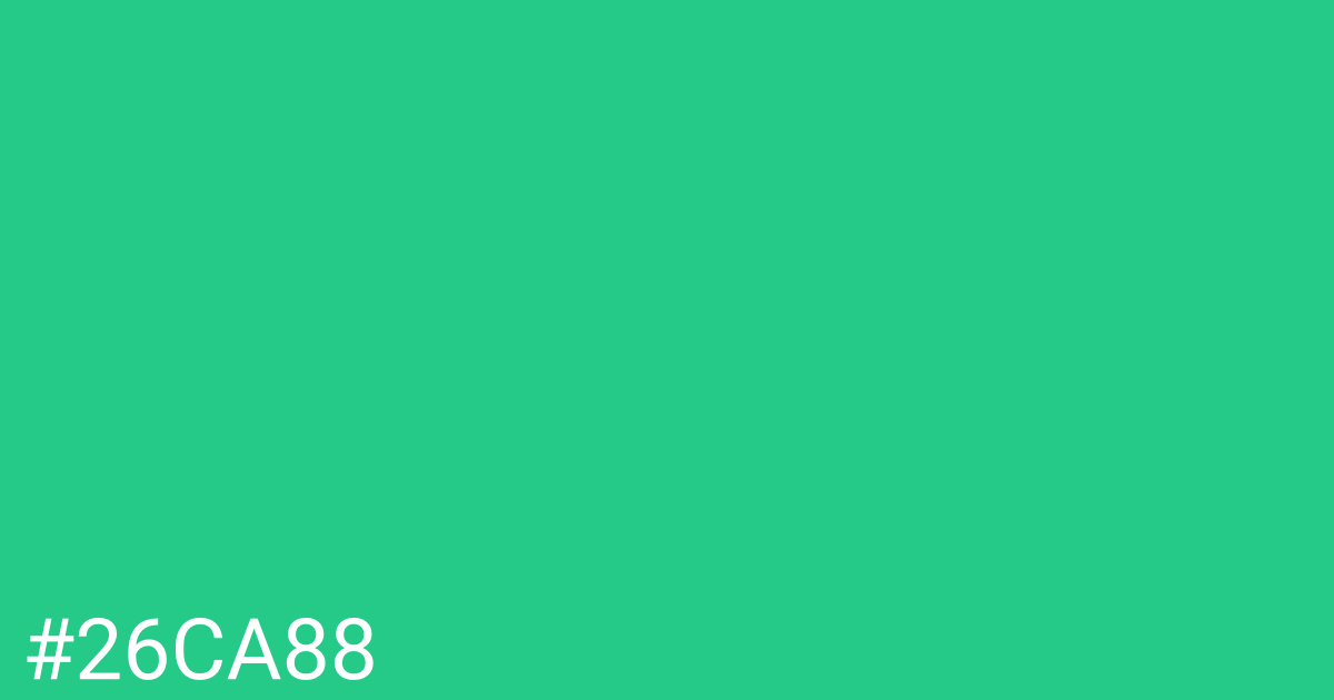 Hex color #26ca88 graphic