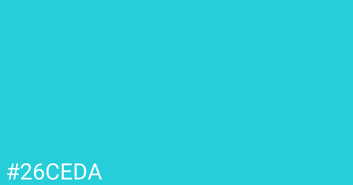 Hex color #26ceda graphic