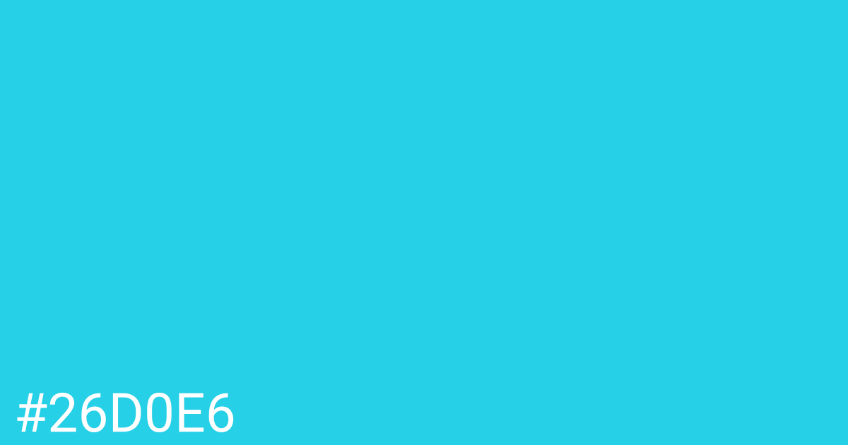 Hex color #26d0e6 graphic