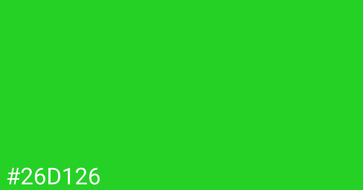 Hex color #26d126 graphic