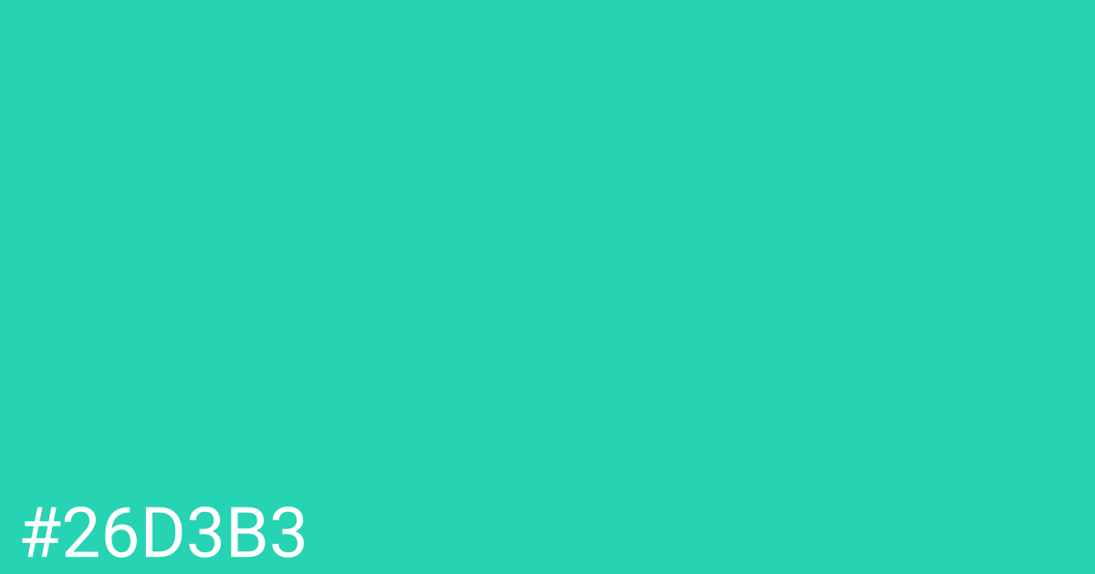 Hex color #26d3b3 graphic