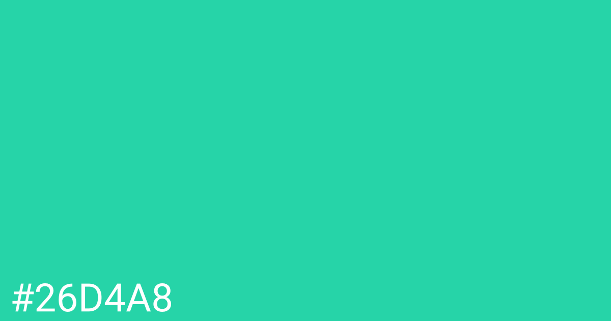 Hex color #26d4a8 graphic