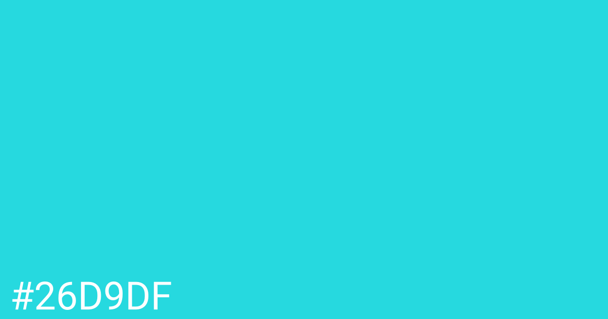 Hex color #26d9df graphic