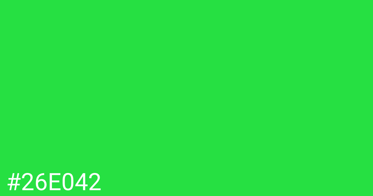 Hex color #26e042 graphic