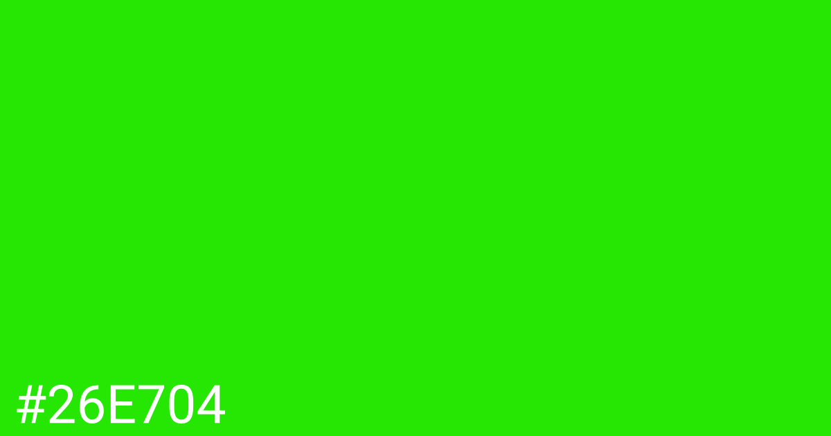 Hex color #26e704 graphic