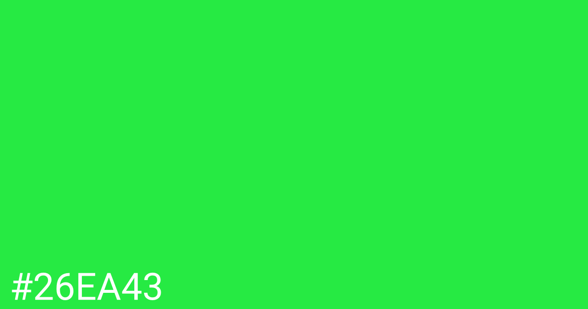 Hex color #26ea43 graphic