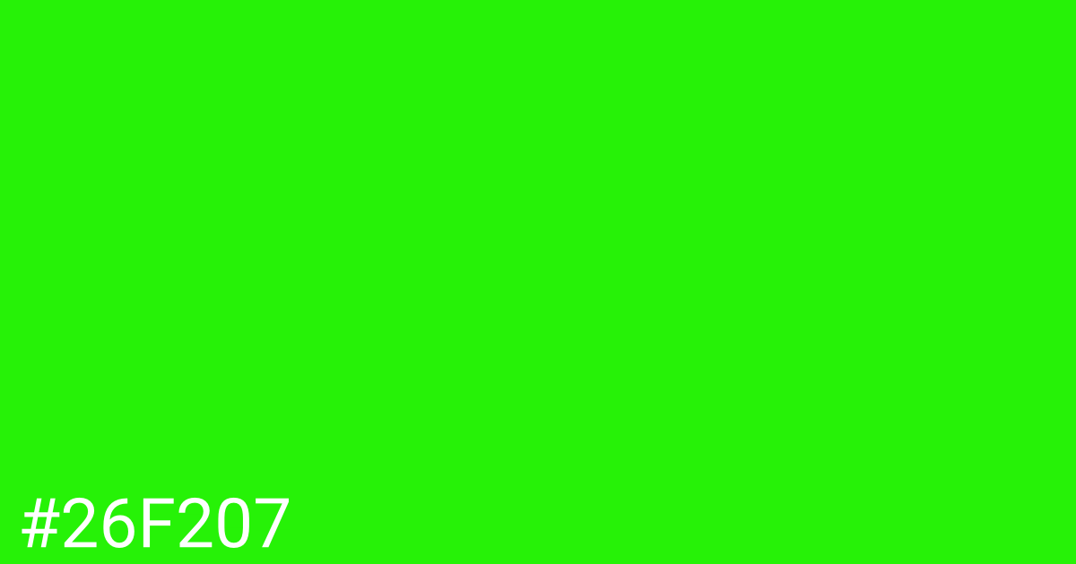 Hex color #26f207 graphic