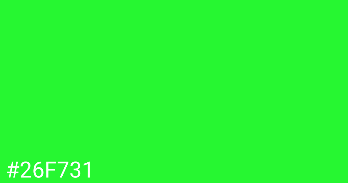 Hex color #26f731 graphic