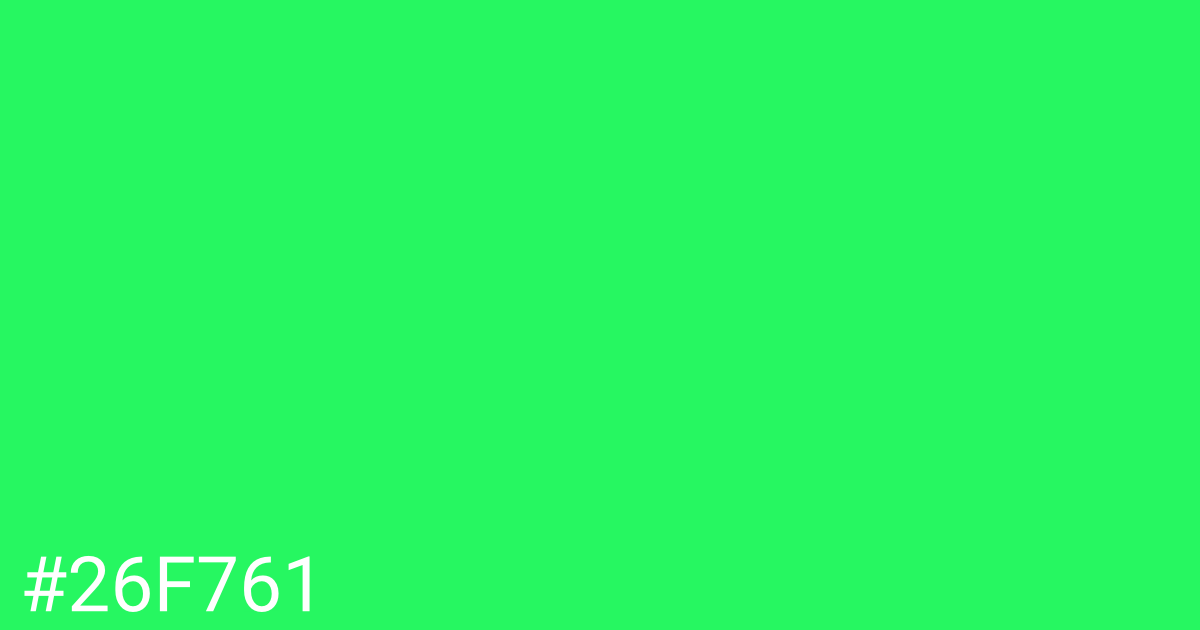 Hex color #26f761 graphic