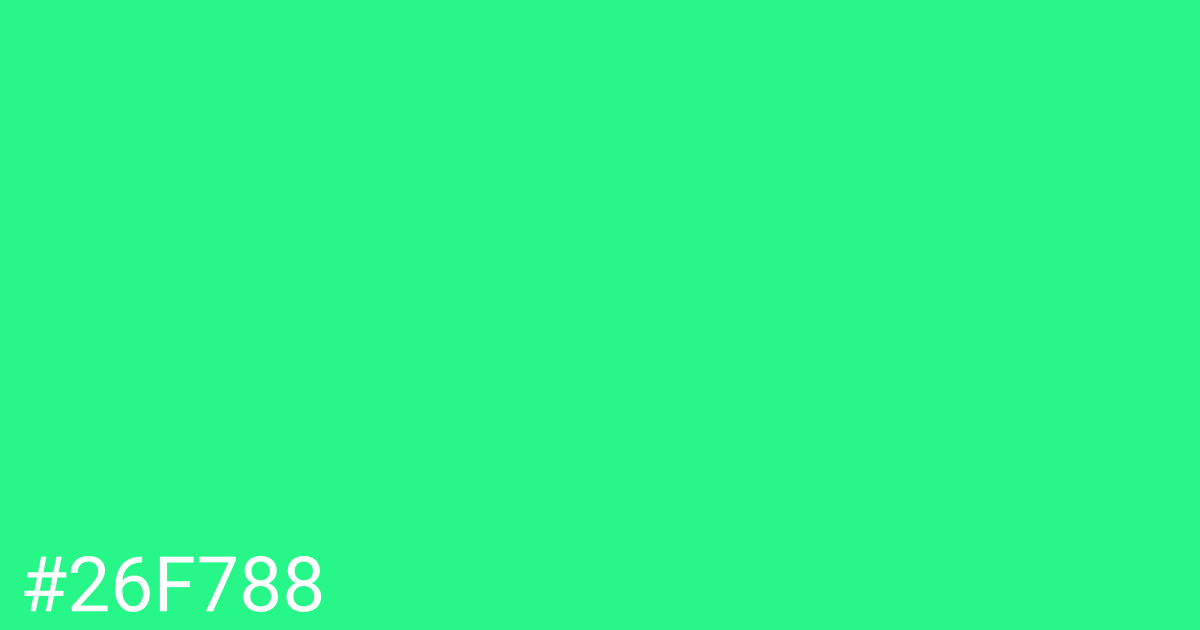 Hex color #26f788 graphic