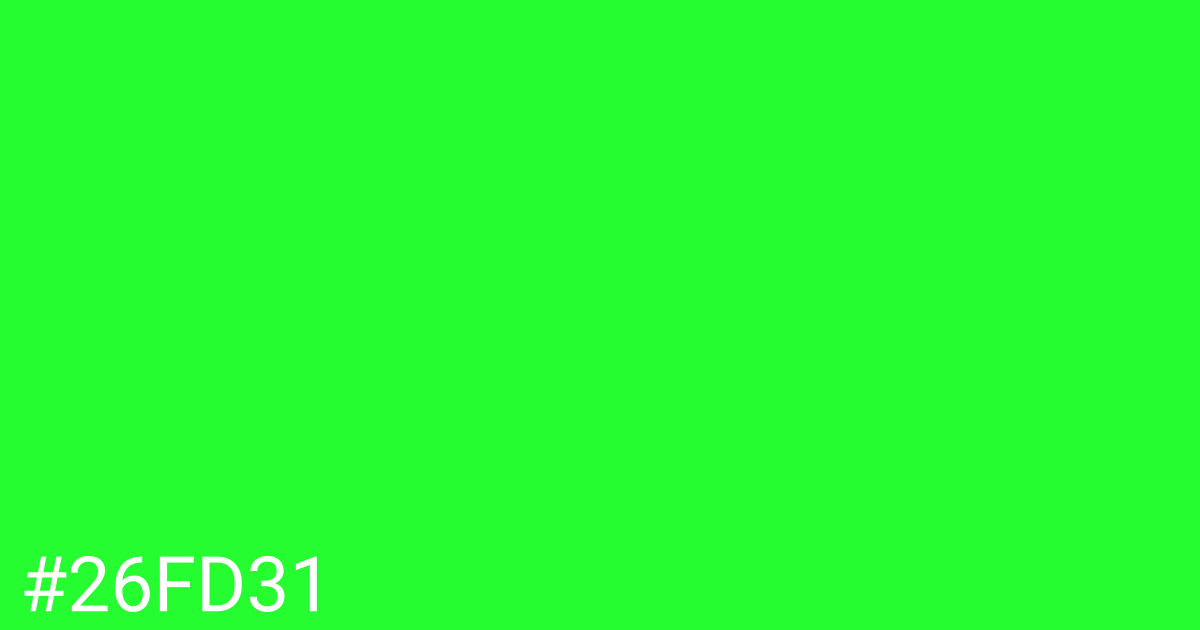 Hex color #26fd31 graphic