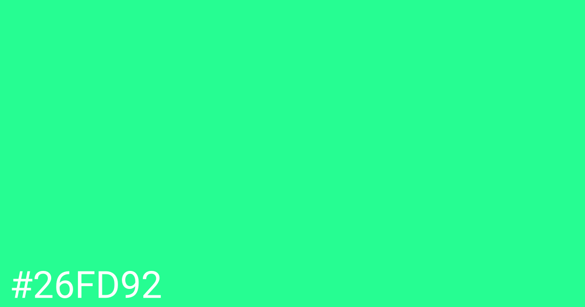 Hex color #26fd92 graphic