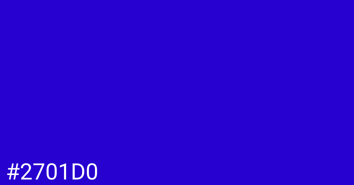 Hex color #2701d0 graphic