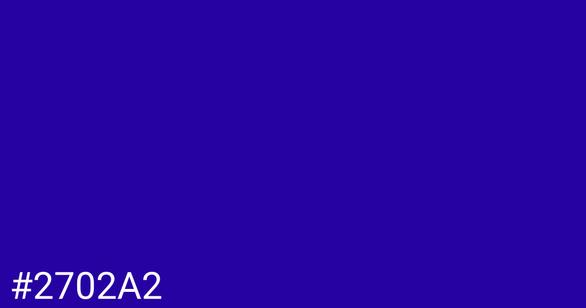 Hex color #2702a2 graphic