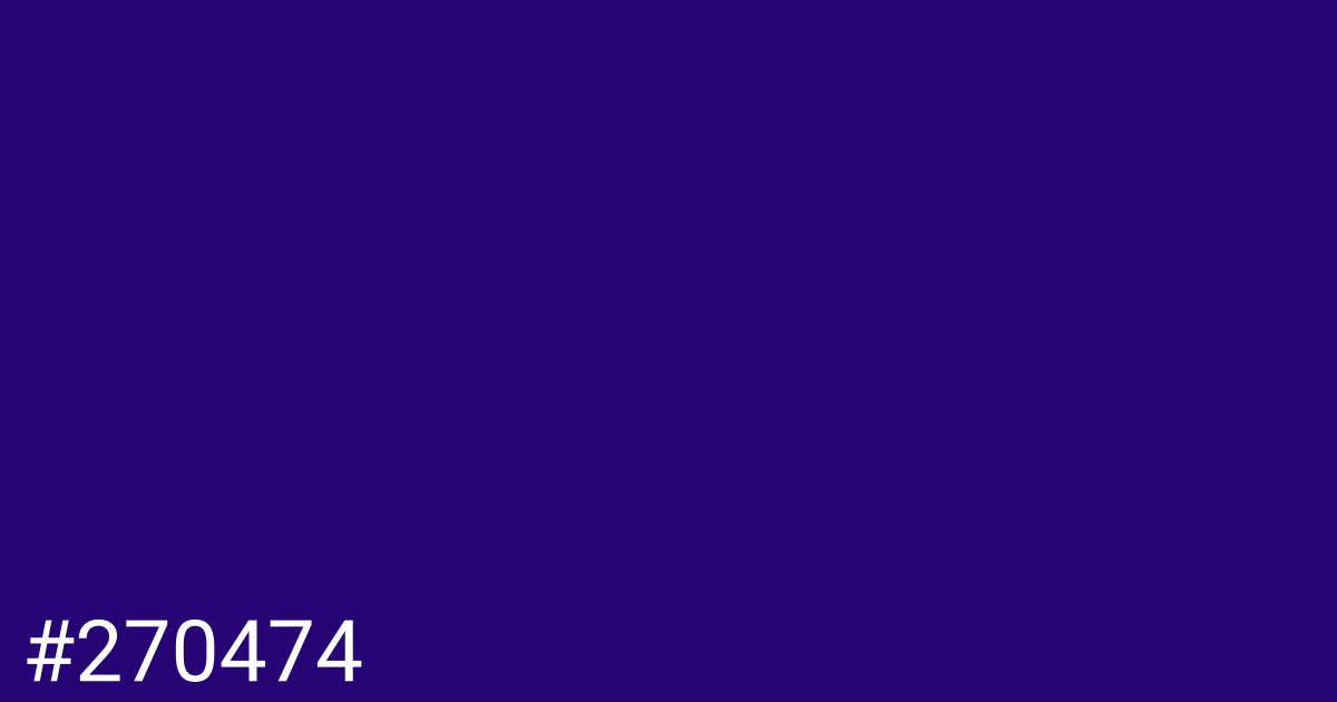 Hex color #270474 graphic