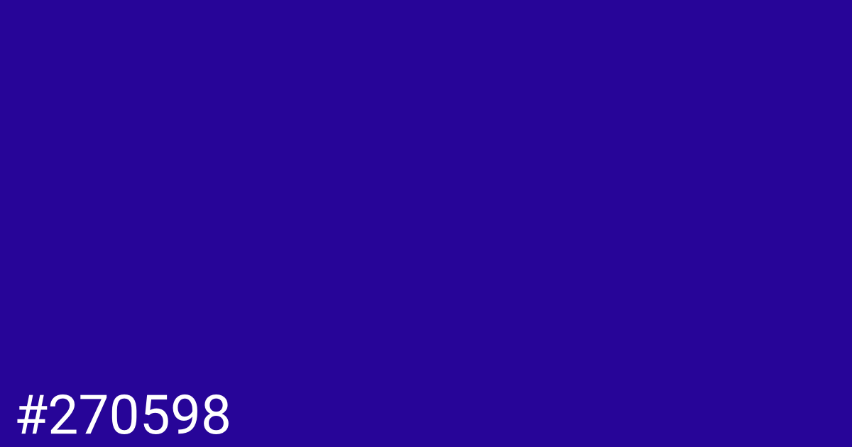 Hex color #270598 graphic