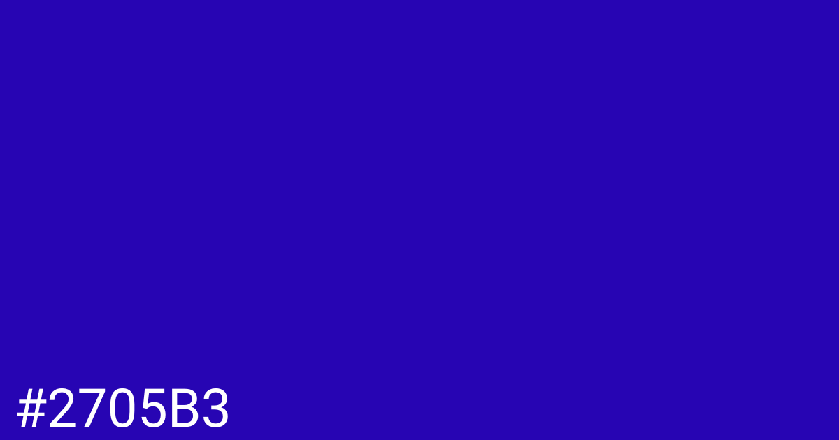 Hex color #2705b3 graphic