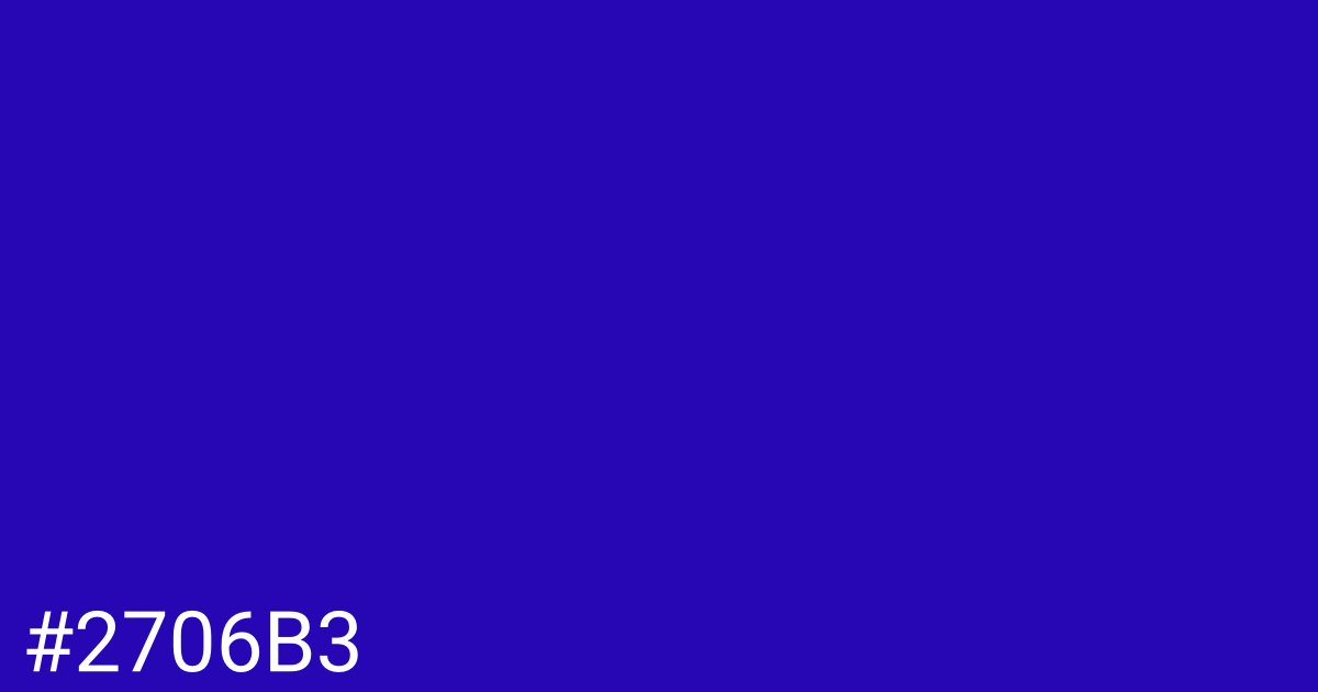 Hex color #2706b3 graphic