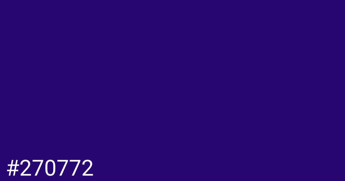 Hex color #270772 graphic